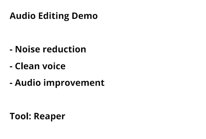 clean and edit ypur audio professionally